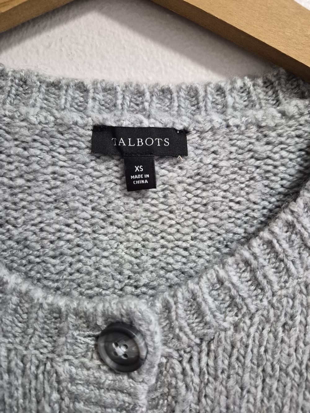 Talbots Cardinals Winter Snow Birch Cardigan Sweater Size XS - Picture 3 of 6